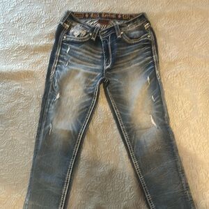 Rock Revival Beet Red Skinny Jeans